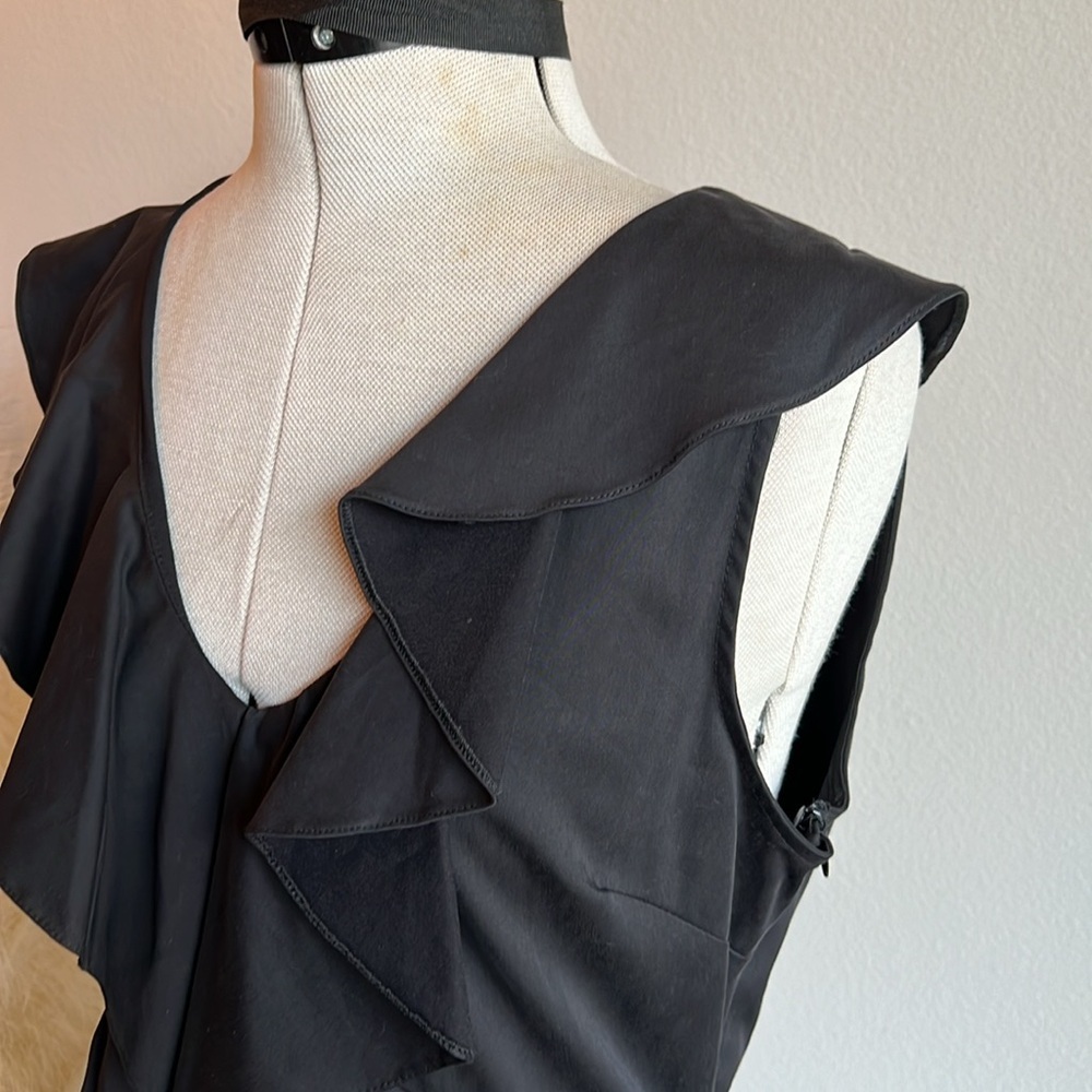 NWT Lucy Paris Black Ruffle Mini Dress - Picture 8 of 10